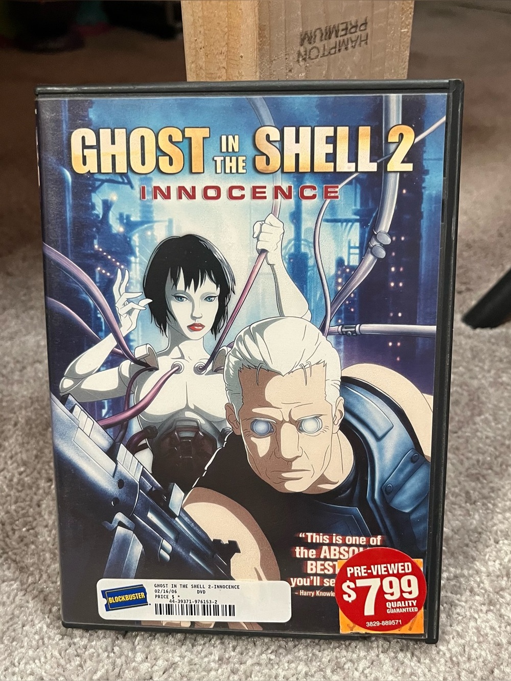 Ghost in the Shell 2: Innocence DVD 2004 Anime Manga Animation VG Blockbuster